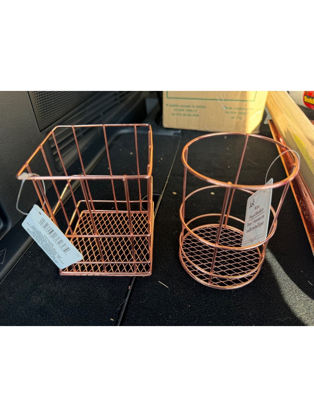 Rose Gold Wire Desk Organizer Set